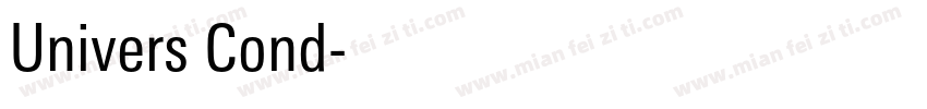 Univers Cond字体转换